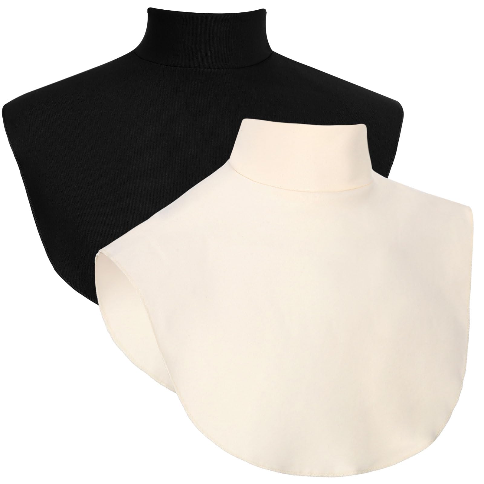 2 Pcs Turtleneck Dickey Extra Large Fake Collar Detachable Dickey Collar Half Mock Turtleneck for Men Women