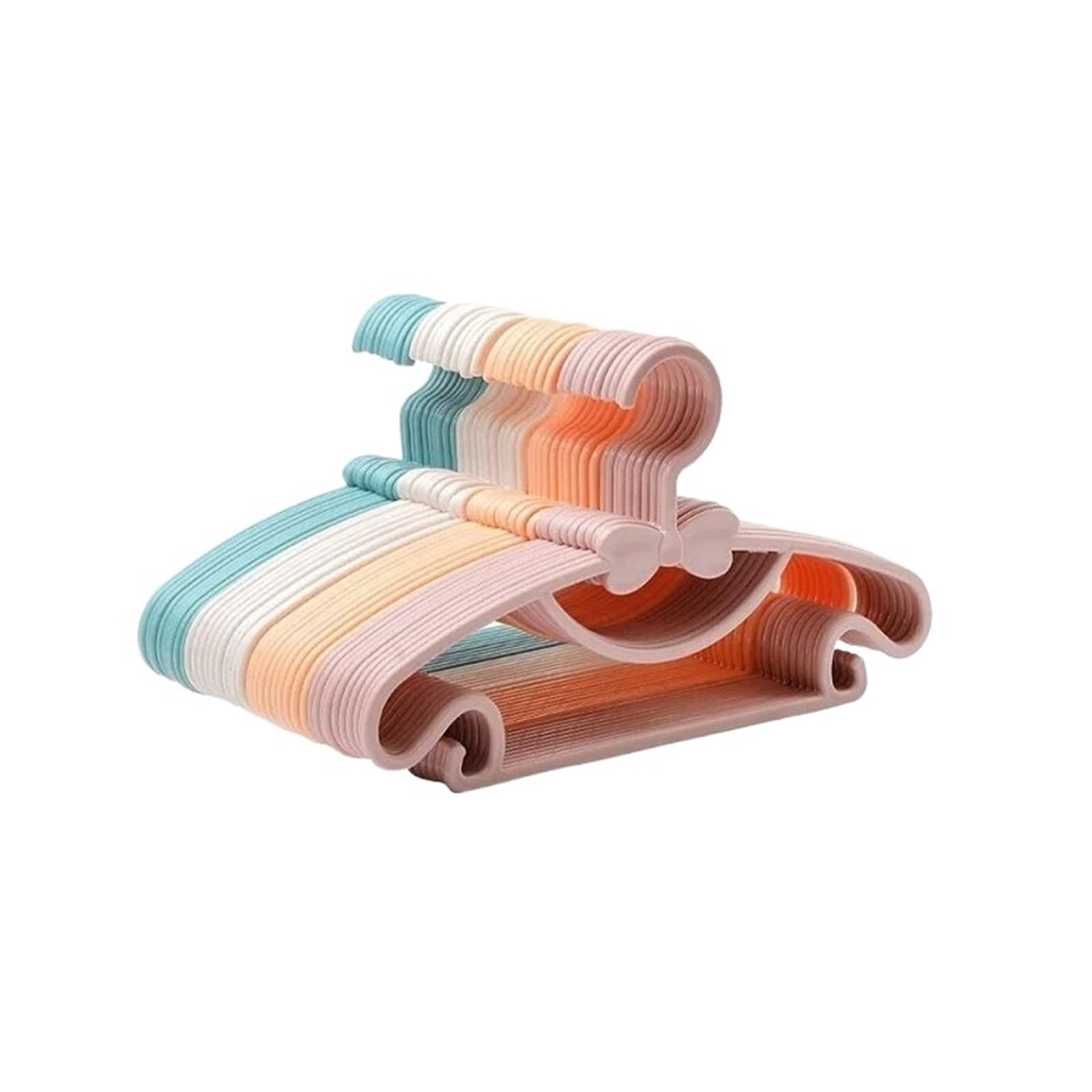 5/10/20pcs Clothes Racks Portable Plastic Hanger Clothing Organizer(Color mixing,20pcs)