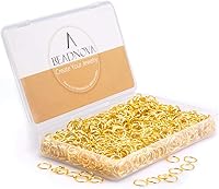 Vista 8 de BEADNOVA Anillos de salto de oro de 0.157 pulgadas para hacer joyas, anillos abiertos para llaveros y reparación de collares (1200 unidades)