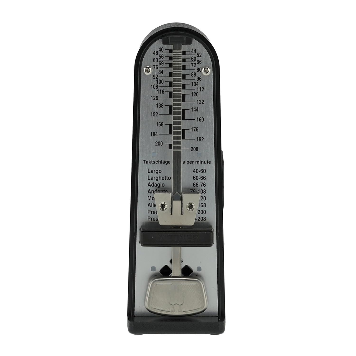 Wittner Piccolino 890161 mechanisches Metronom Schwarz mit keepdrum Mikrofasertuch