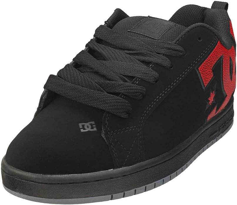 DC Shoes Court Graffik Mens Skate Trainers in Black Red