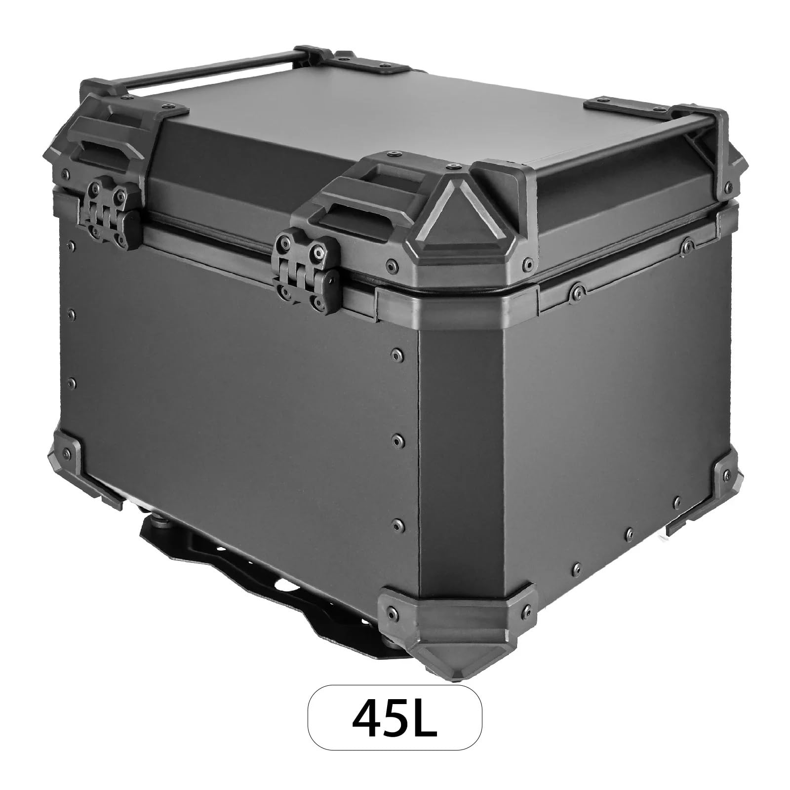 motocyklowy walizka 45L Motocykl Tylny Kufer Aluminiowy Skrzynia Narzędziowa Uniwersalny Z Płytą Montażową I Mocowaniami