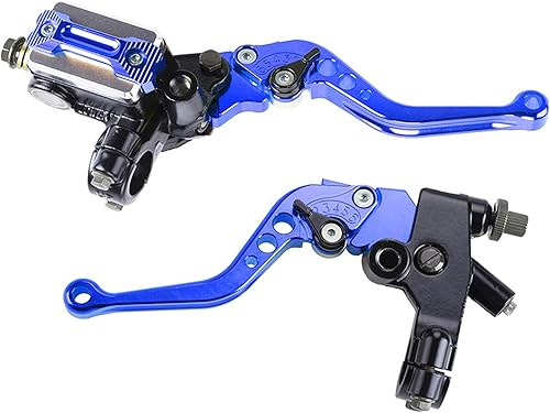 Palanca de freno universal de motocicleta 78 "0.866 in freno hidráulico y embrague cilindro maestro depósito palanca izquierda y derecha