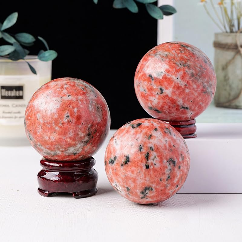 Sunstone Crystal Ball pour harmoniser votre espace de méditation et bureau