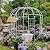 SCENDOR Birdcage Shape Garden Arches Arbors,9' High x 6.8' Wide,Metal Gazebo White Enduring Iron Trellis Plants Stand Use for Outdoor Garden Climbing Plants Wedding Arches Ceremony