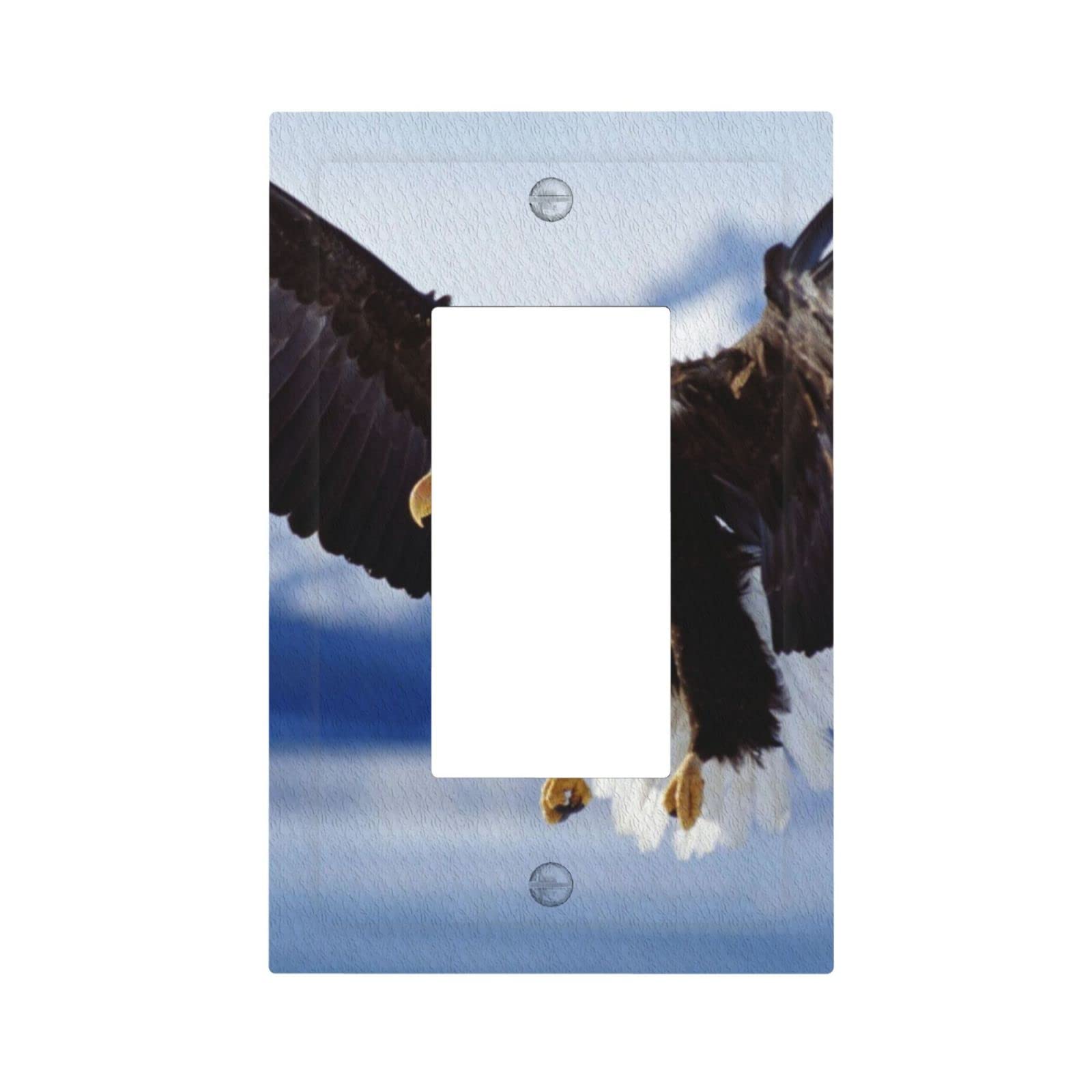 Eagle Print Wall Plate,Unbreakable Polycarbonate Thermoplastic,