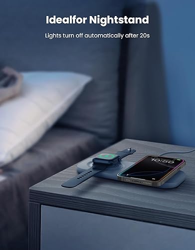 Miniatura 4 de Almohadilla de carga inalámbrica, cargador inalámbrico 2 en 1 para Apple iPhone 151414 Pro13 Pro MaxProMini1211, Airpods 32Pro, cargador de teléfono