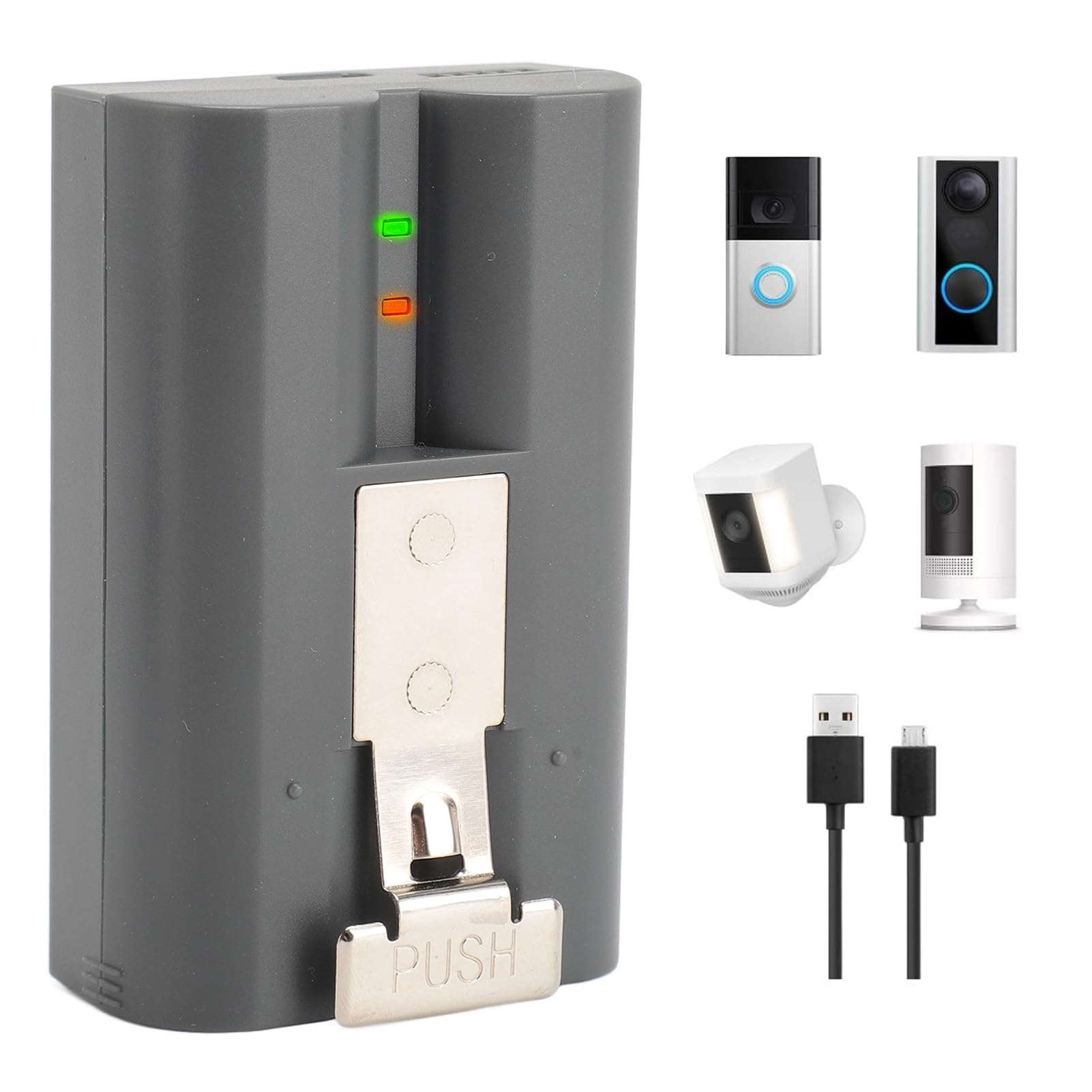 Batería de Repuesto para Cámara de Timbre de 8000 MAh, Iones de Litio de Larga Duración para Cámara de Vídeo 2 3 3plus 4, Stick Up CAM, con Protección Múltiple, Material ABS (Paquete de 3)