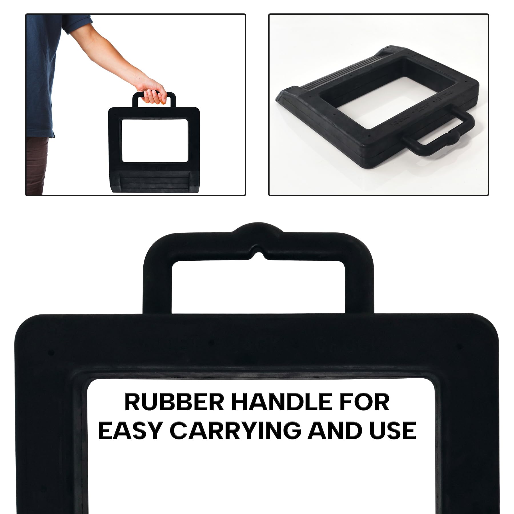 Pallet Jack Chocks - Heavy Duty Rubber Stoppers -3 Pallet Jack Chocks - Heavy Duty Rubber Stoppers -3