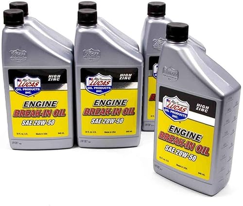 Lucas Oil 10635-6PK SAE 20W-50 Aceite de rotura - 1 cuarto de galón, (caja de 6)