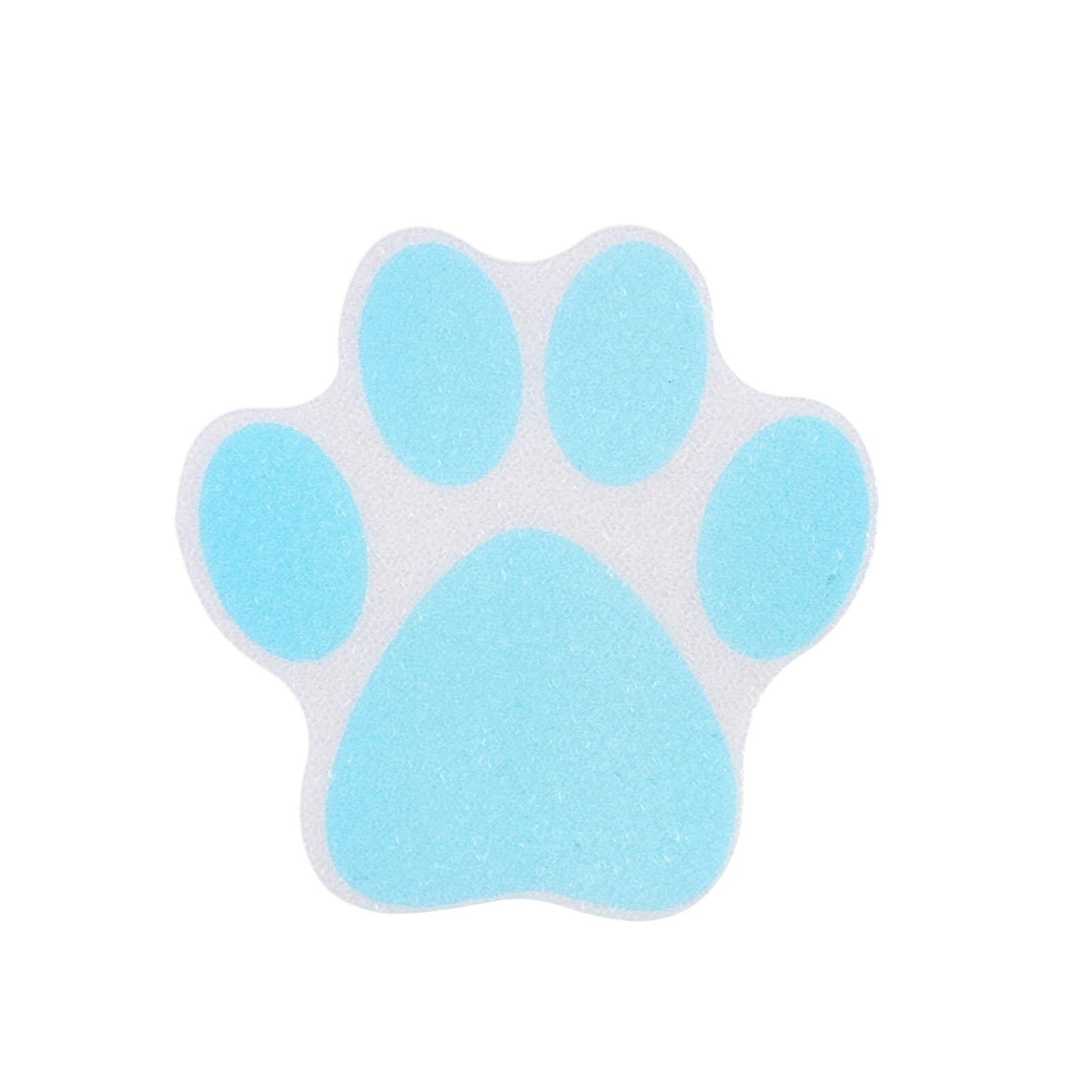 JFNKLFG Non Slip Shower Stickers 10pcs Paw Bathtub Decals Non-Slip Stickers Cartoon Cat Sticker For Bathroom Shower Anti Slip Adhesive Decal(Blue)