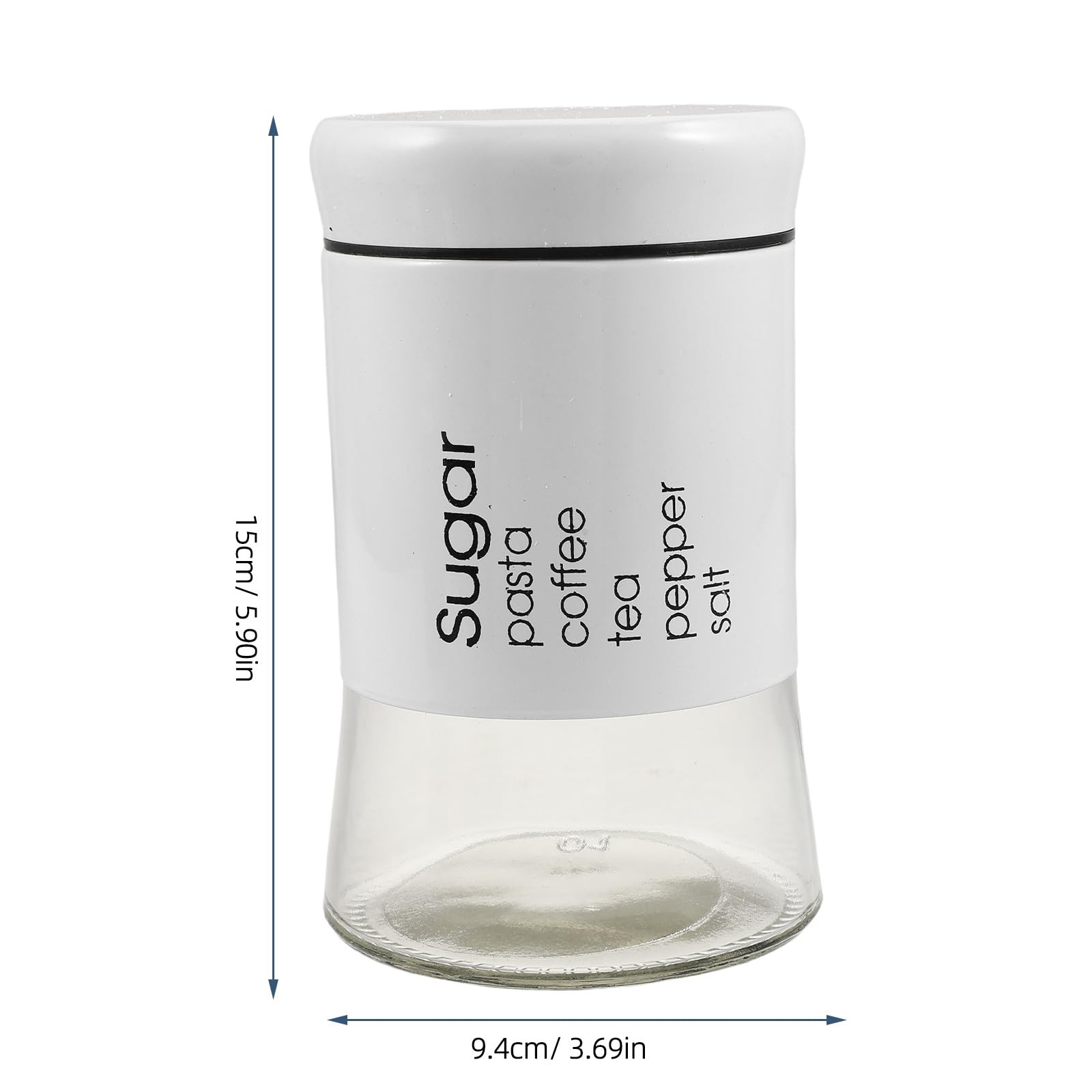 OUNONA 3 tarros de cristal de 600 ml con boca ancha, herméticos, con tapa, ideales para almacenar alimentos secos, té y café. Organizadores de despensa lavables y reutilizables, perfectos para