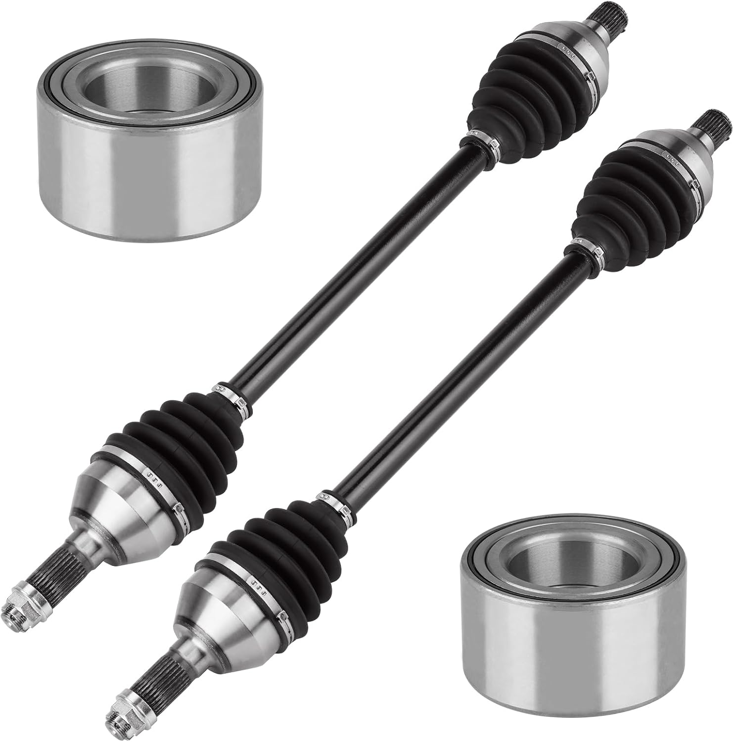 Rear Left or Right CV Axle & Wheel Bearing Kit for Can Am Maverick X3 Turbo/Max Turbo XDS/XMR/XRC 64" 2017 2018 2019 2020 2021, 2 CV Axles and 2 Wheel Bearings