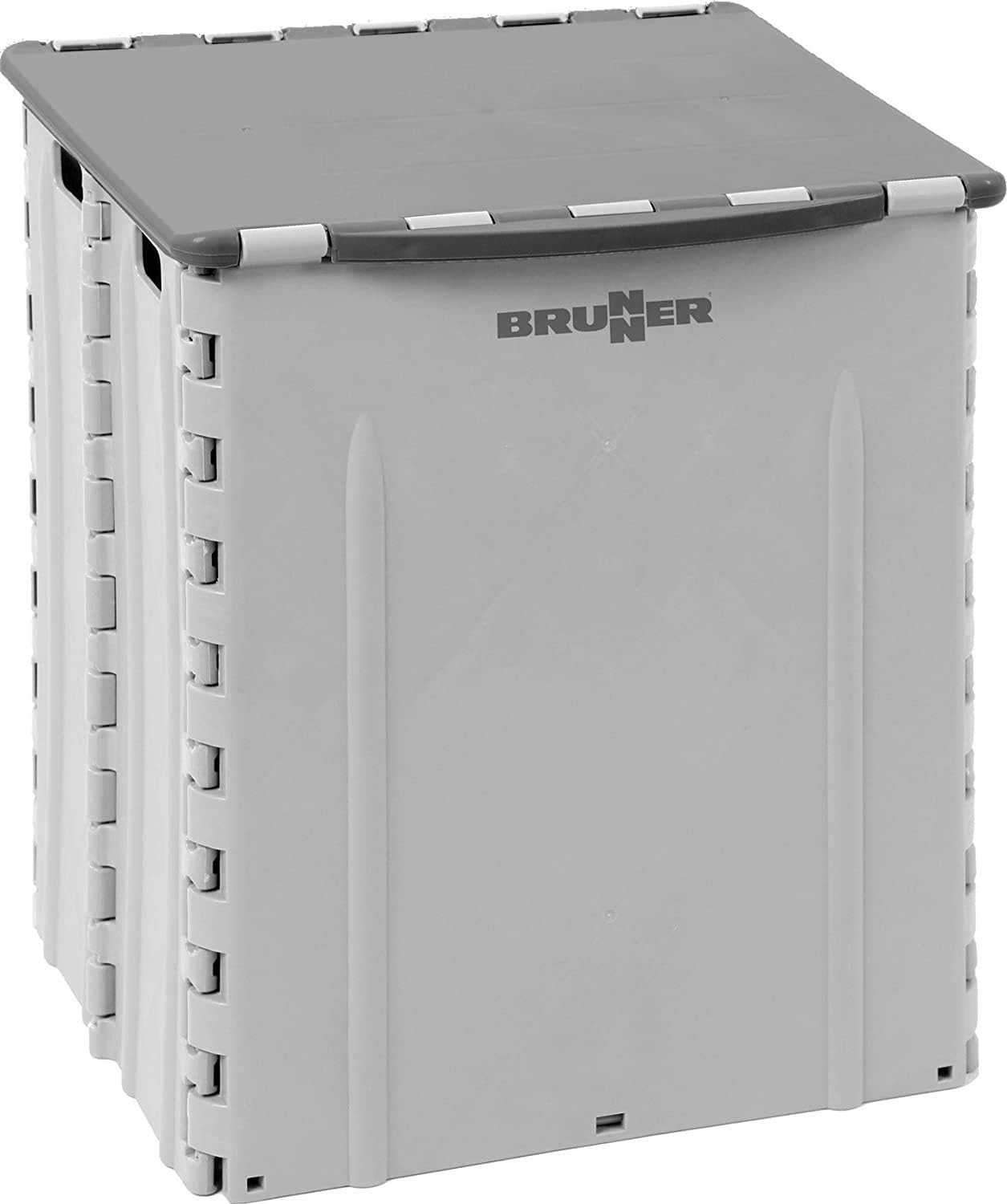 Splitter foldable trash bin grey (packaging may vary)