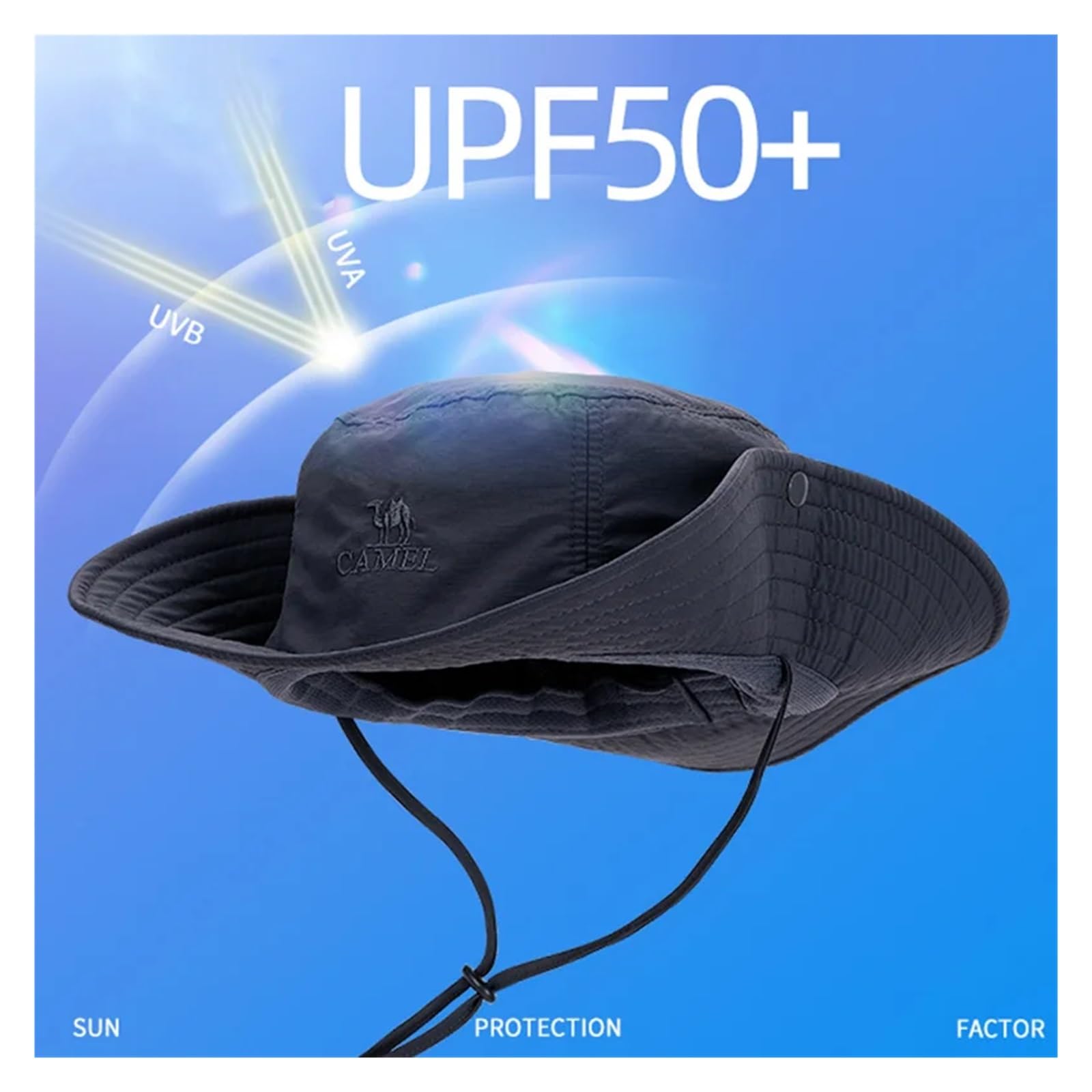 Generisch Outdoor-Wanderhüte, UV-Schutz, Sommer-Sonnenkappen, Sport, Klettern, Schattierung, Fischer, Western-Cowboyhut