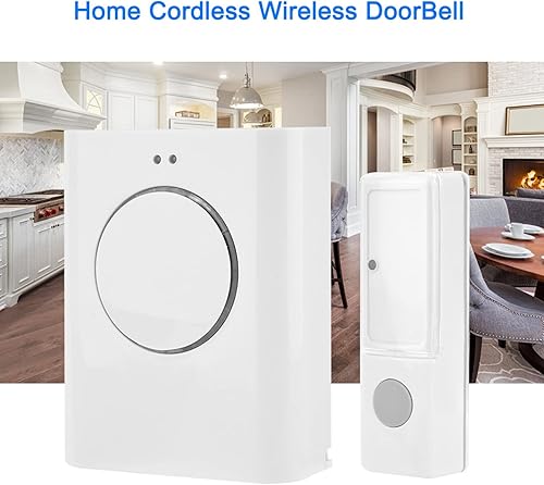 Miniatura 6 de Timbre de puerta timbre kit 656.2 ft remoto casa MP3 descarga inalámbrica timbre timbre puerta timbre incorporada 3 acordes música 64MB memoria