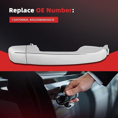 Miniatura 4 de cciyu Manijas de puerta cromadas para conductor trasero izquierdo del pasajero lado derecho para 2010-2018 para Lexus GX460, 2010-2020 para Toyota