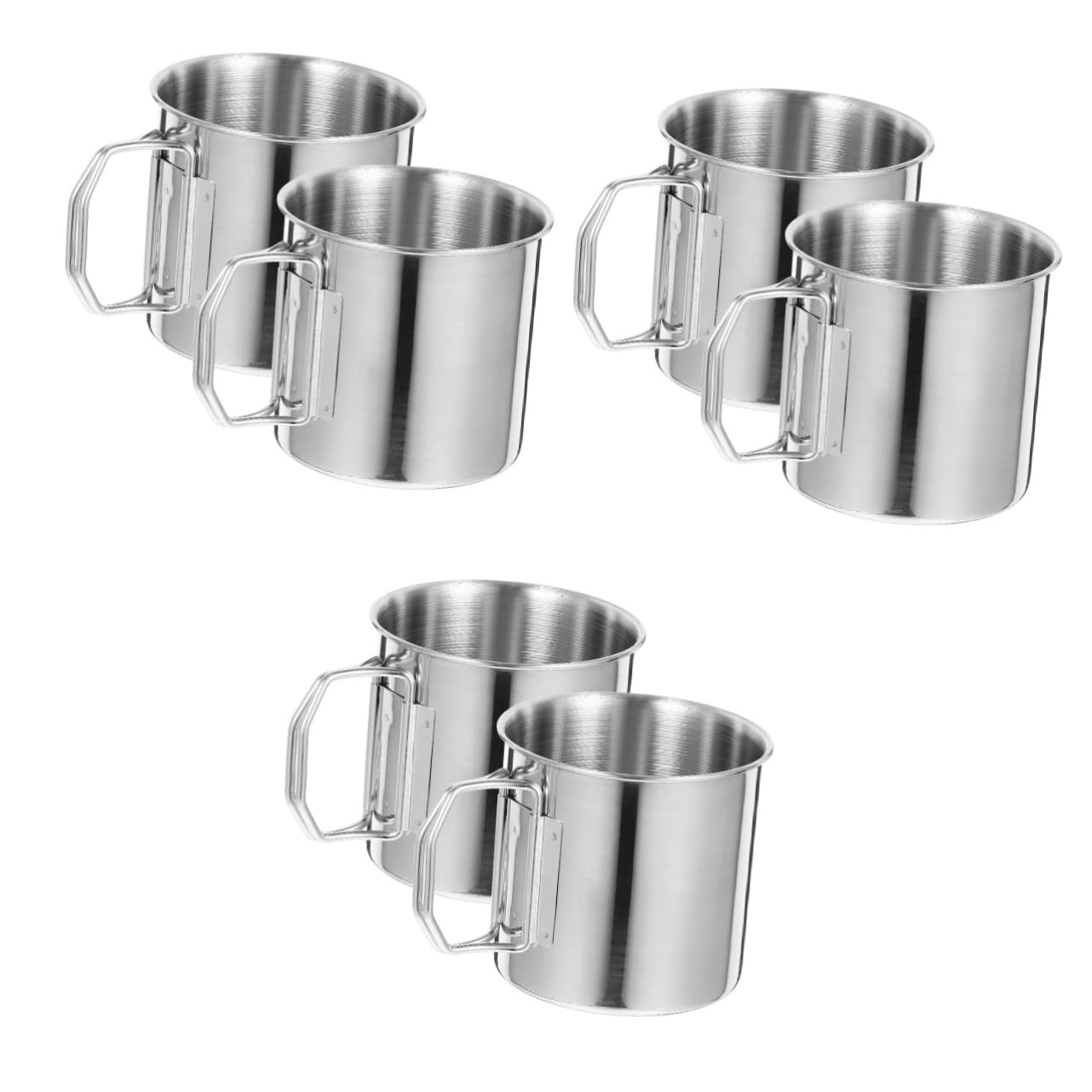Toddmomy 3 ensembles Gobelet Pliable En Acier Inoxydable 304 Pour Le Camping Les Voyages Le Thé Le Café L'Extérieur 2 pièces * 3