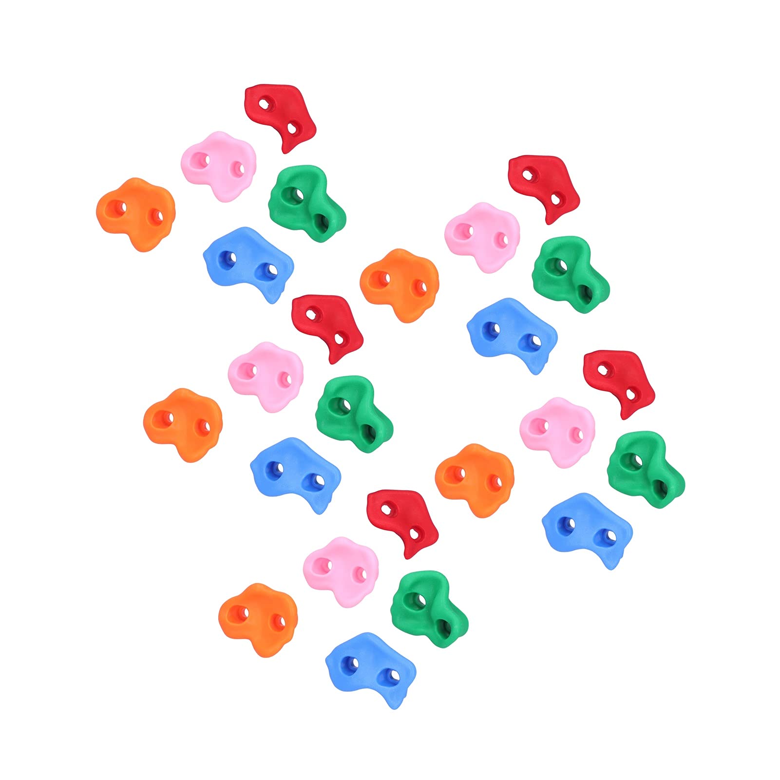 Leapiture 25PCS Rock Climbing Holds Tree Climber Bouldering Holds Climbing Holds Set Steel Rock Climbing Holds Set for Kids Outdoor Exercise Supplies