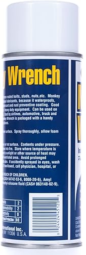 Miniatura 3 de ComStar Llave de mono, destructor industrial de tuercas penetrantes que libera pernos oxidados, tachuelas, desplaza el agua, protege el metal,