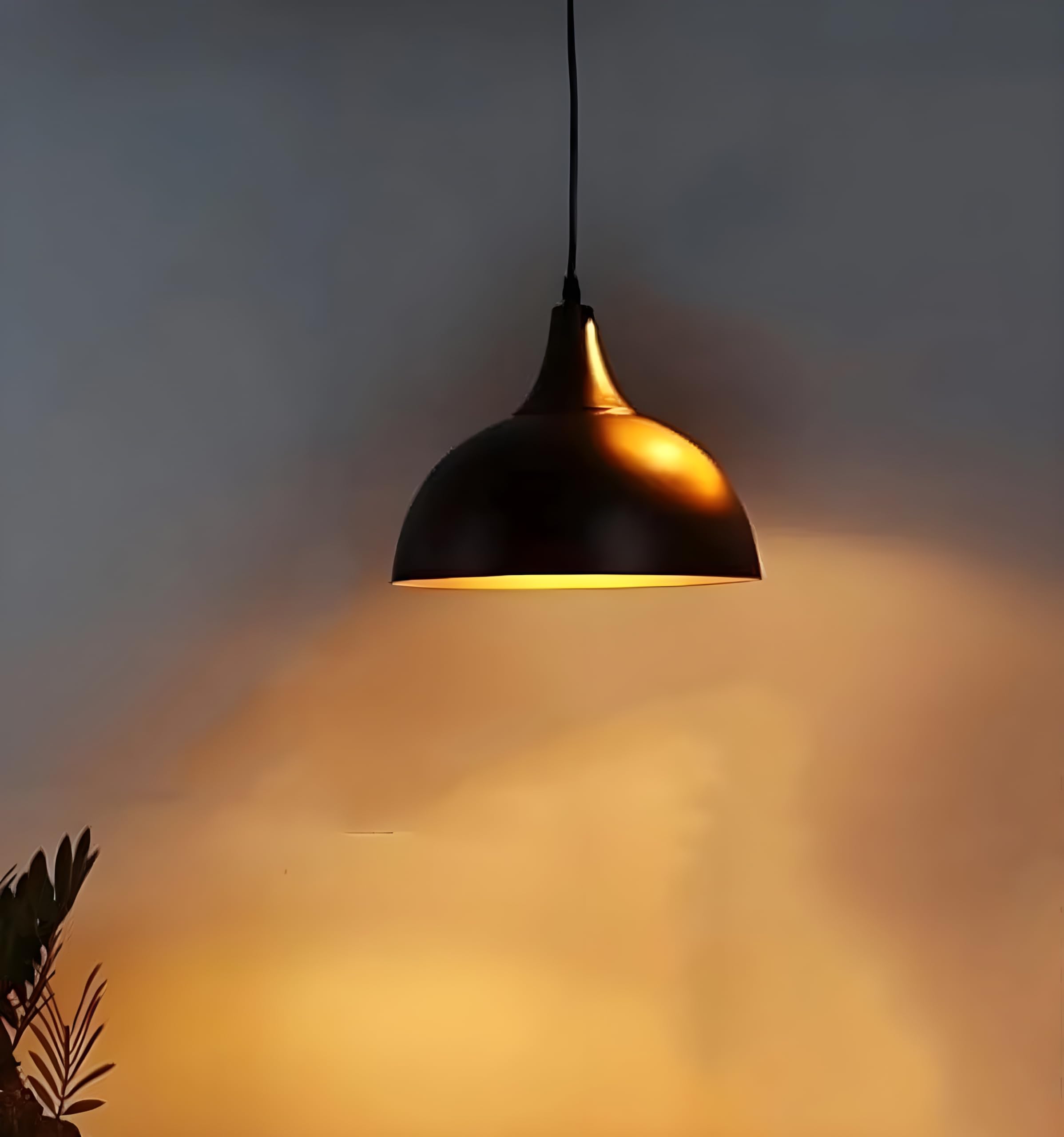 twixle Aluminium 10inch Big Size Dome Ceiling Hanging Lights for Dining Table, Lamp, Living Room Corner, Decorative,Home,Bedroom,Office,Cafe,Restaurantsand More, (Black) (Aluminium) (Without Bulb)-image-3