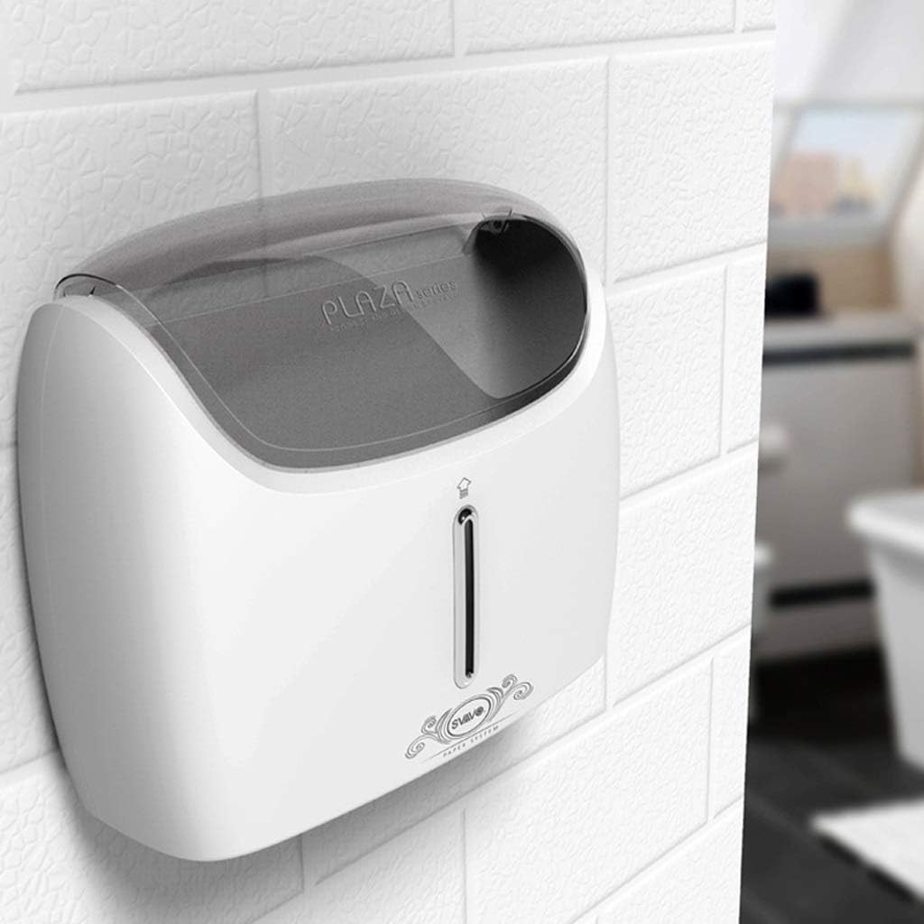 Bathroom Punch-Free Hand Towel Tray Wall-Mounted Household Drawer Carton Tissue Box for Public Places Hand Towel Dispenser (Color : B) (B)