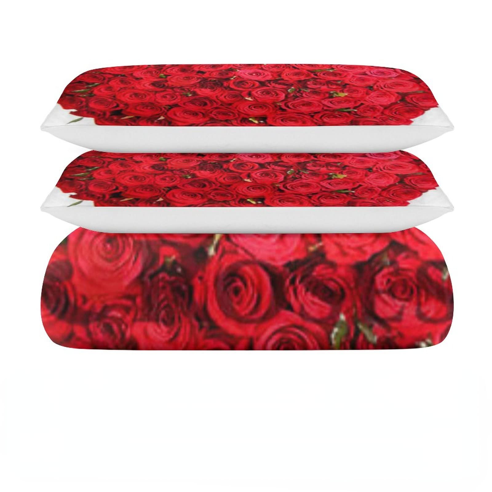 Set Biancheria Letto Matrimoniale 3D Rosa - Copripiumino 240x220cm + 2 Federe - Foto 5