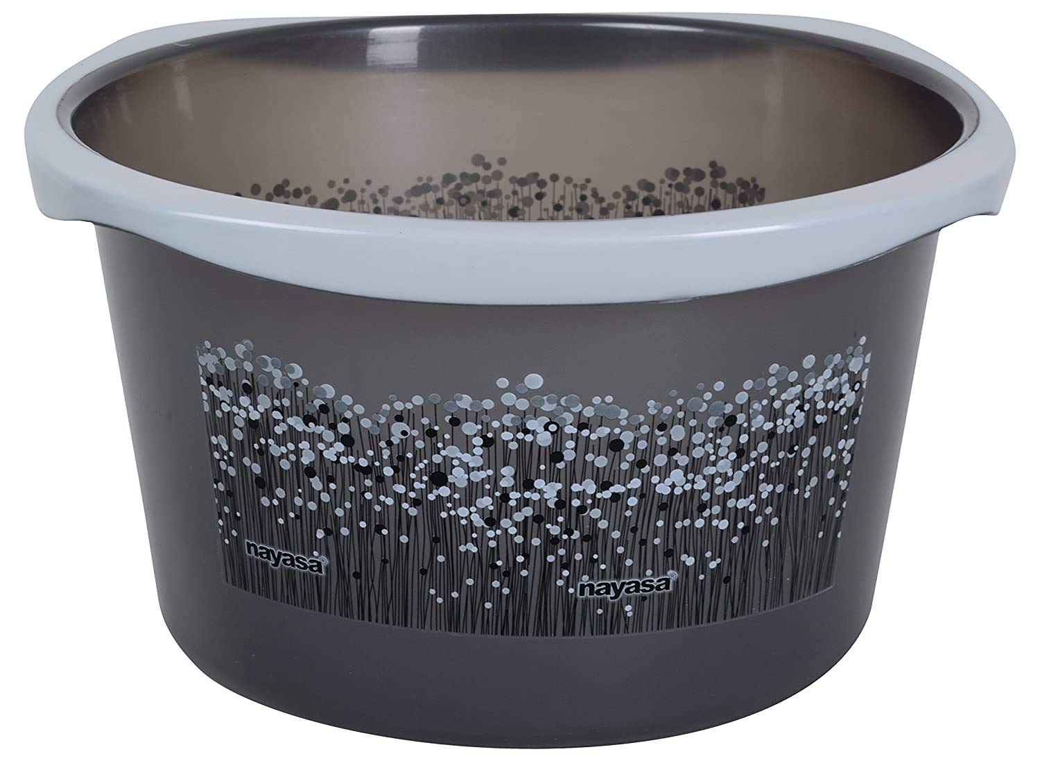 Nayasa Funk Plastic Tub 19Ltr for Home and Kitchen (Grey) (B08L81J7FL) Amazon Price History, Amazon Price Tracker