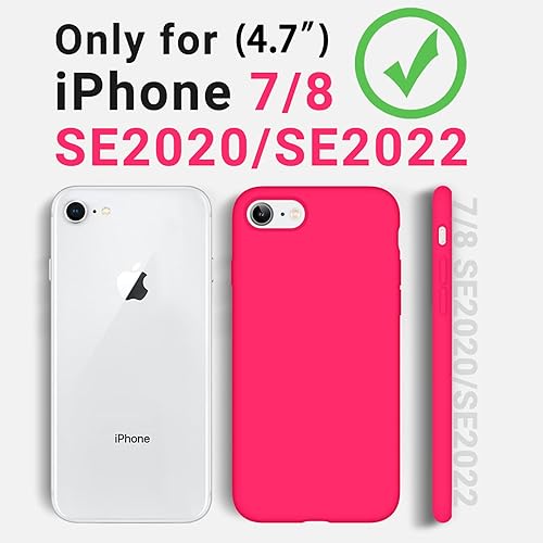 Miniatura 7 de AOTESIER Funda compatible con iPhone SE y iPhone 8 de 4.7 pulgadas, sedoso al tacto, goma de silicona suave de alta calidad, antihuellas, cuerpo