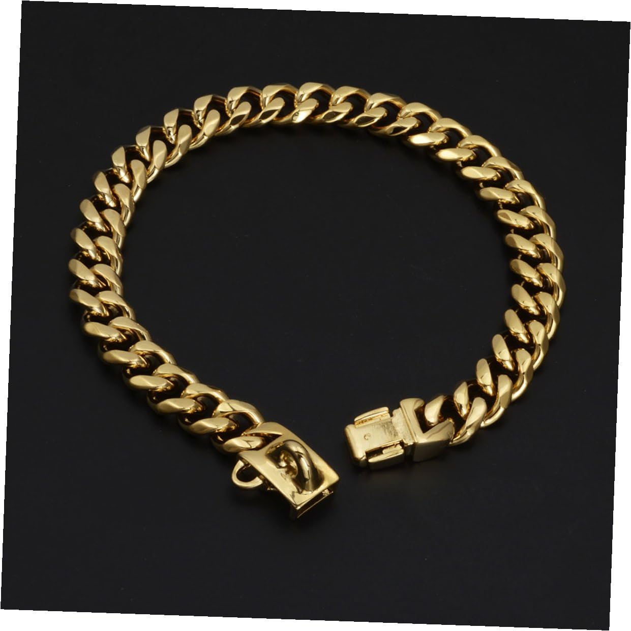 Collier à Chien Résistant en pour Acier Inoxydable Or l'usure Confortable à Porter, Facile à Mettre Enlever, Accessoire Décoratif pour Chiots