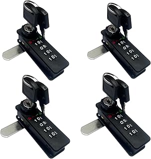 4 Pack Mechanical Code Lock Digital Combination Cabinet Lock Password Entry Lock Cam Lock Code Lock for cabinets,Tool Box, Drawers,School lockers with Keys (4)