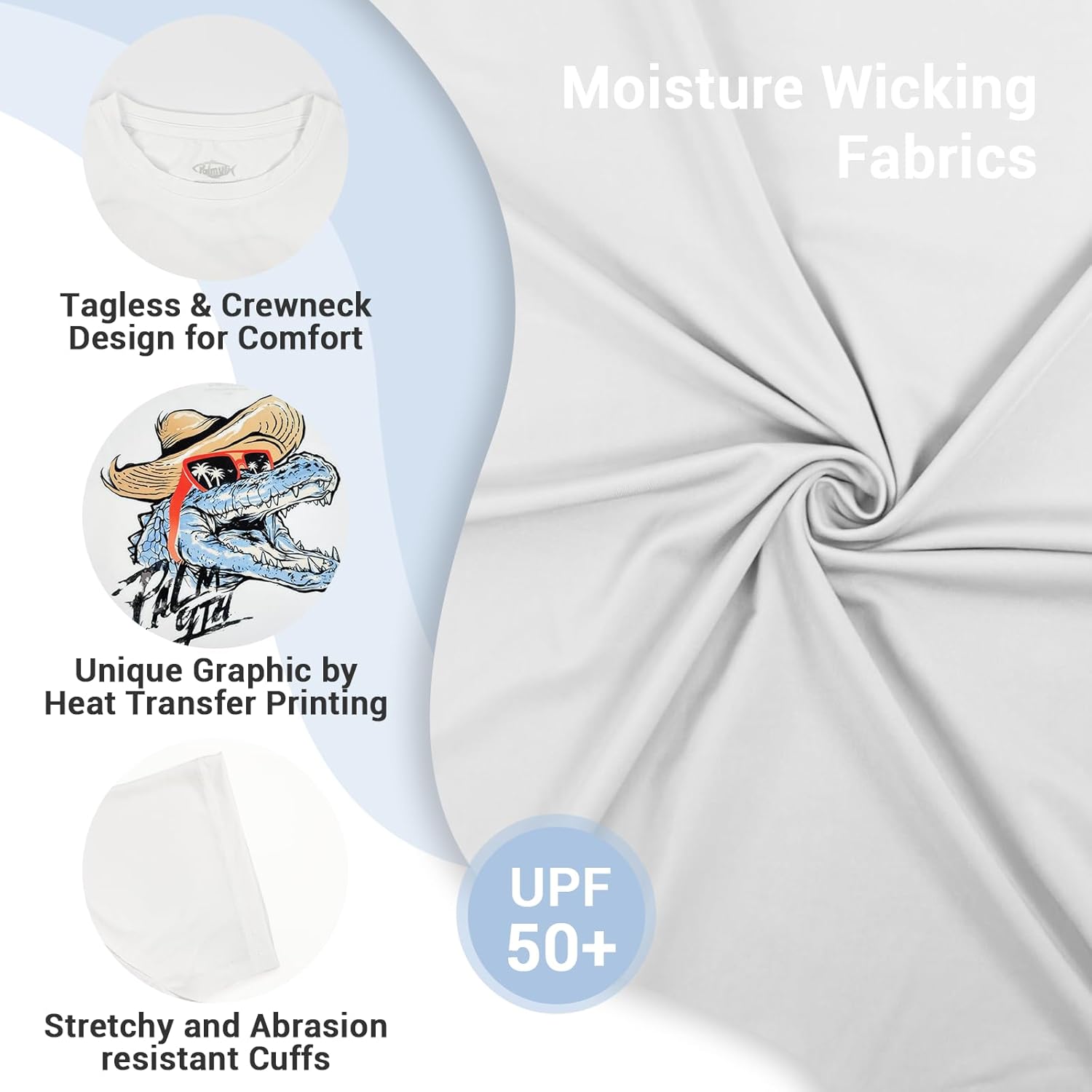 Palmyth Boys Fishing Shirt Short Sleeve UPF 50+ Youth T-Shirt Sun Protection Tee - Image 5