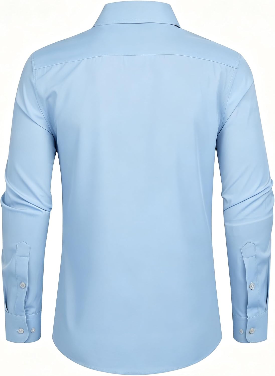 Men Button Down Dress Shirts Long Sleeve Casual Regular Fit Stretch Dress Shirt with Pocket Solid