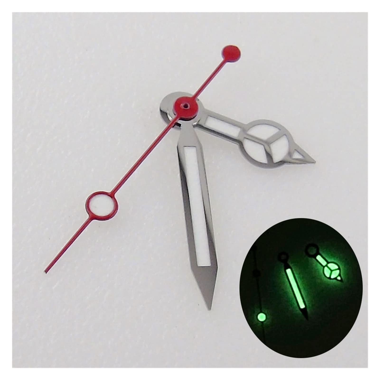 Lancette Per Orologio Bliger Colore Blu, Acciaio Inox, Compatibili Con Movimenti Automatici NH35 E NH36, Con Lume