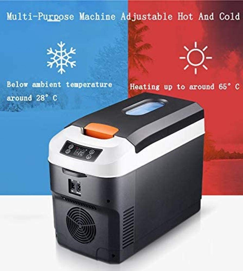 ZLM Frigorifero per Auto, Frigorifero Frigorifero Elettrico Mini Car Frigo Congelatore Compressore Raffreddamento Riscaldamento Frigorifero Portatile 12V / 240V, 10L