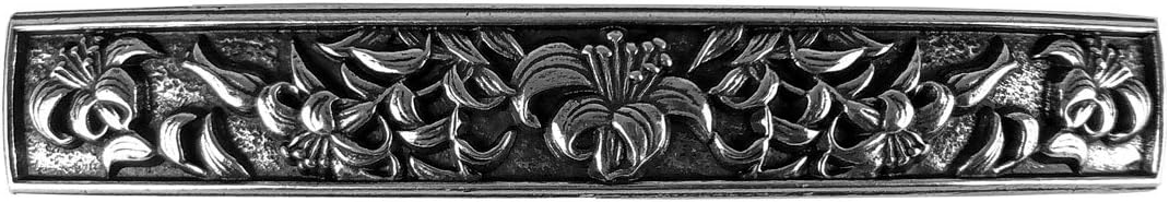 Lily Hair Clip, Extra Large Hand Crafted Metal Barrette Made in the USA with a 100mm Imported French Clip by Oberon Design