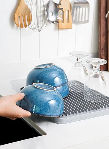 Miniatura 6 de LE TAUCI Juego de 4 cuencos de cerámica de 6 pulgadas para sopa, postre, frutas, ensalada, fideos, ramen, cuencos de 22 onzas para cocina, juego de