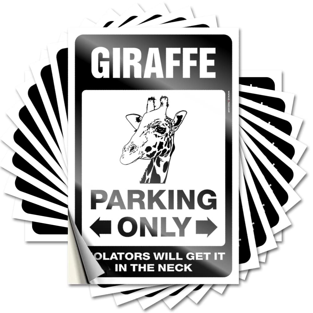 Funny Sticker - Winter Bottle Giraffe Parking Only for Taupe Halloween(6X9CM)