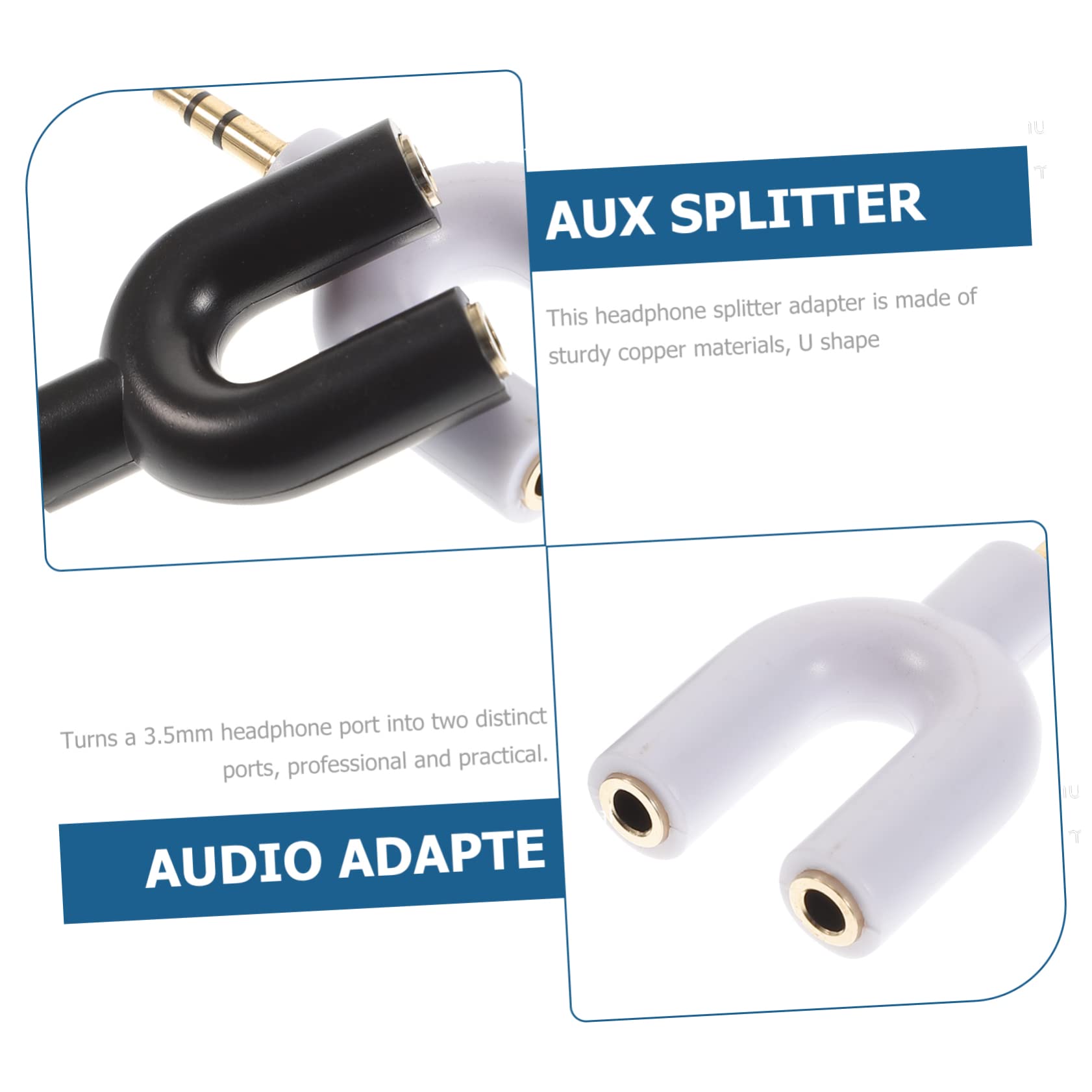 DOITOOL 30stücke Kopfhörer Splitter Adapter Für Pc Und Tablets U-förmige Audio Splitter Für Gleichzeitiges Musikhören Mit Freunden Robust Und Tragbar Für Unterwegs