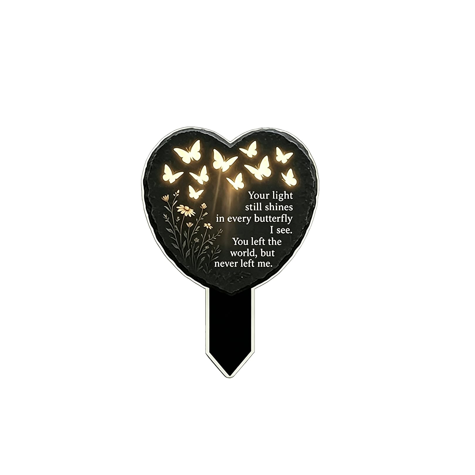 Grave Ornaments,Graveside Memorial Ornaments,Acrylic Memorial Plaques Design for Graves Permanent Classic Weather-Resistant Lightweight Butterfly Beam Effect for outdoor grave Memorials Decorations