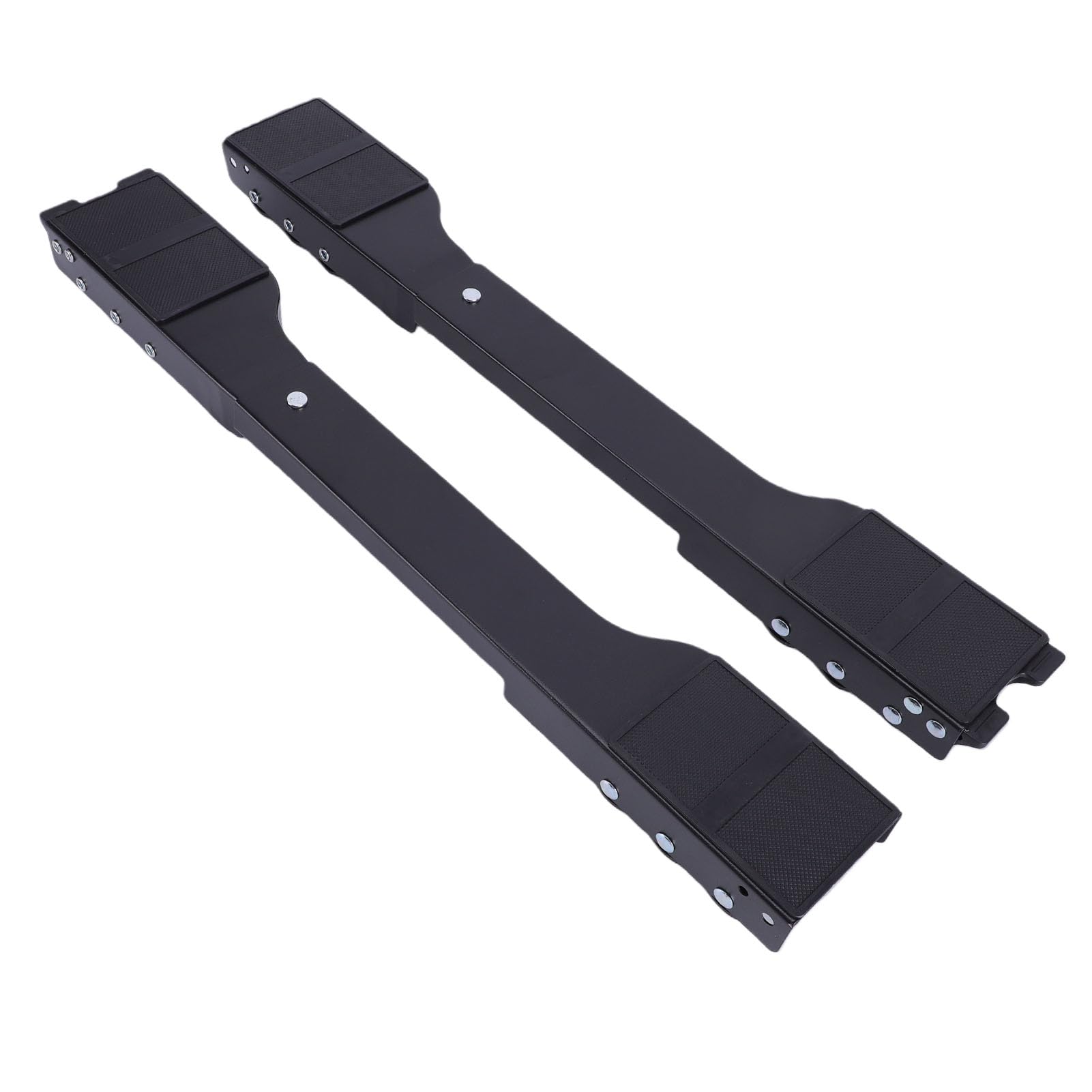 FTVOGUE Deslizador de Rodillo Ajustable para Lavadora Móvil, Refrigerador, Hierro Resistente, 2 Unidades (Ruedas Negras)