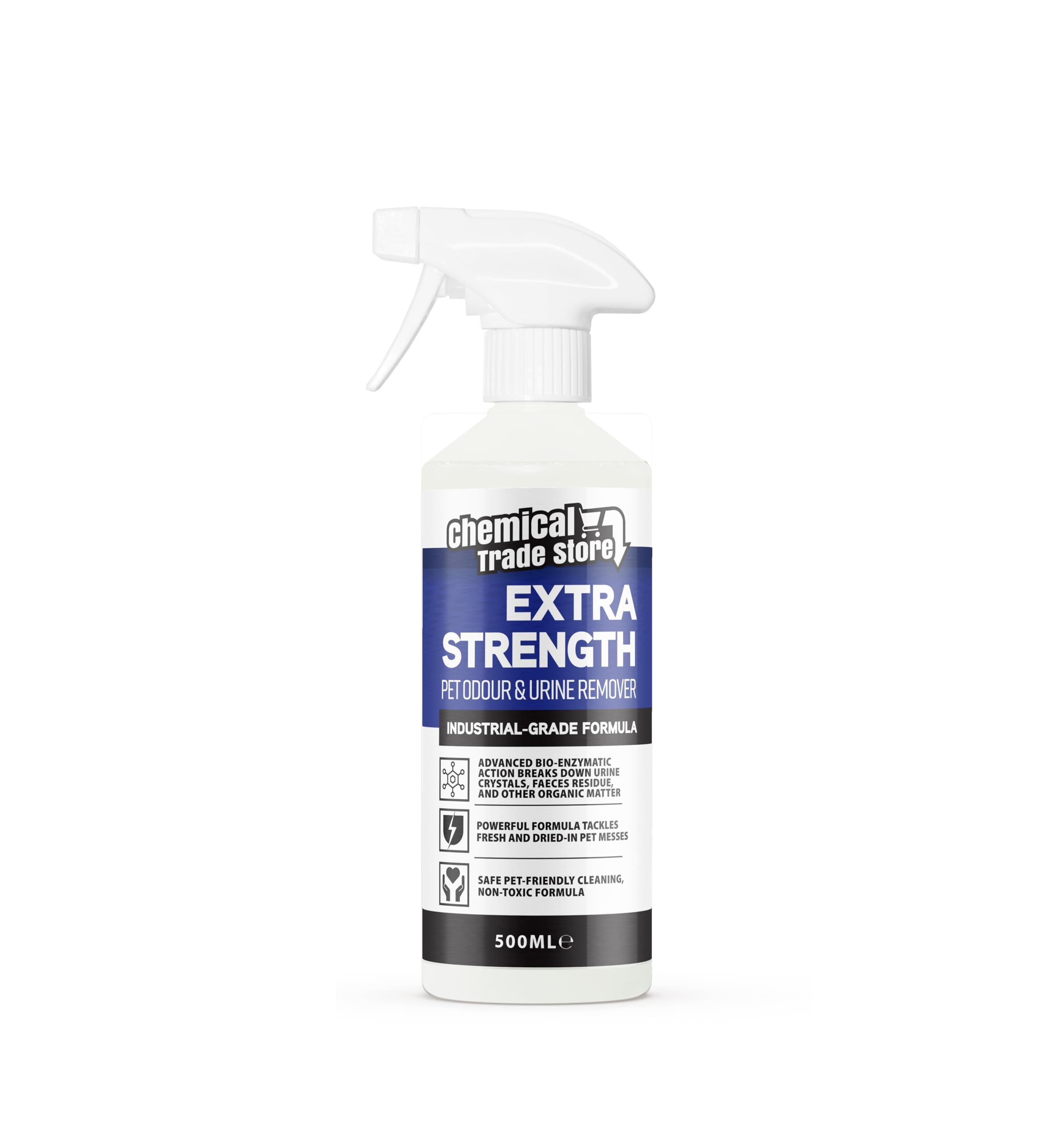 Chemical Trade Store, Pet Odour & Urine Remover 500ml, Enzyme Cleaner for Dogs Cats & Small Animals