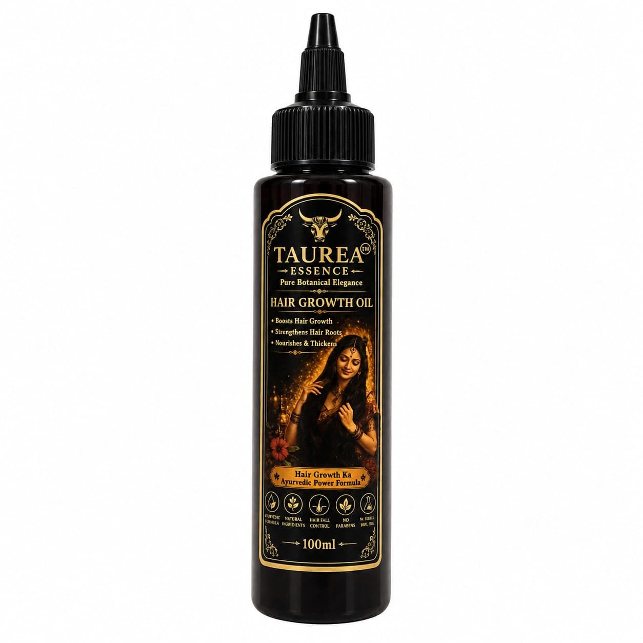 Hair Growth Oil for Men & Women | Ayurvedic Hair Oil with Hibiscus, Bhringraj, Jatamansi, Neem, Fenugreek, Kalonji, Black Seed, Vitamin E & Amarbel Extract | Helps Reduce Hair Fall | 100 ml-image-31