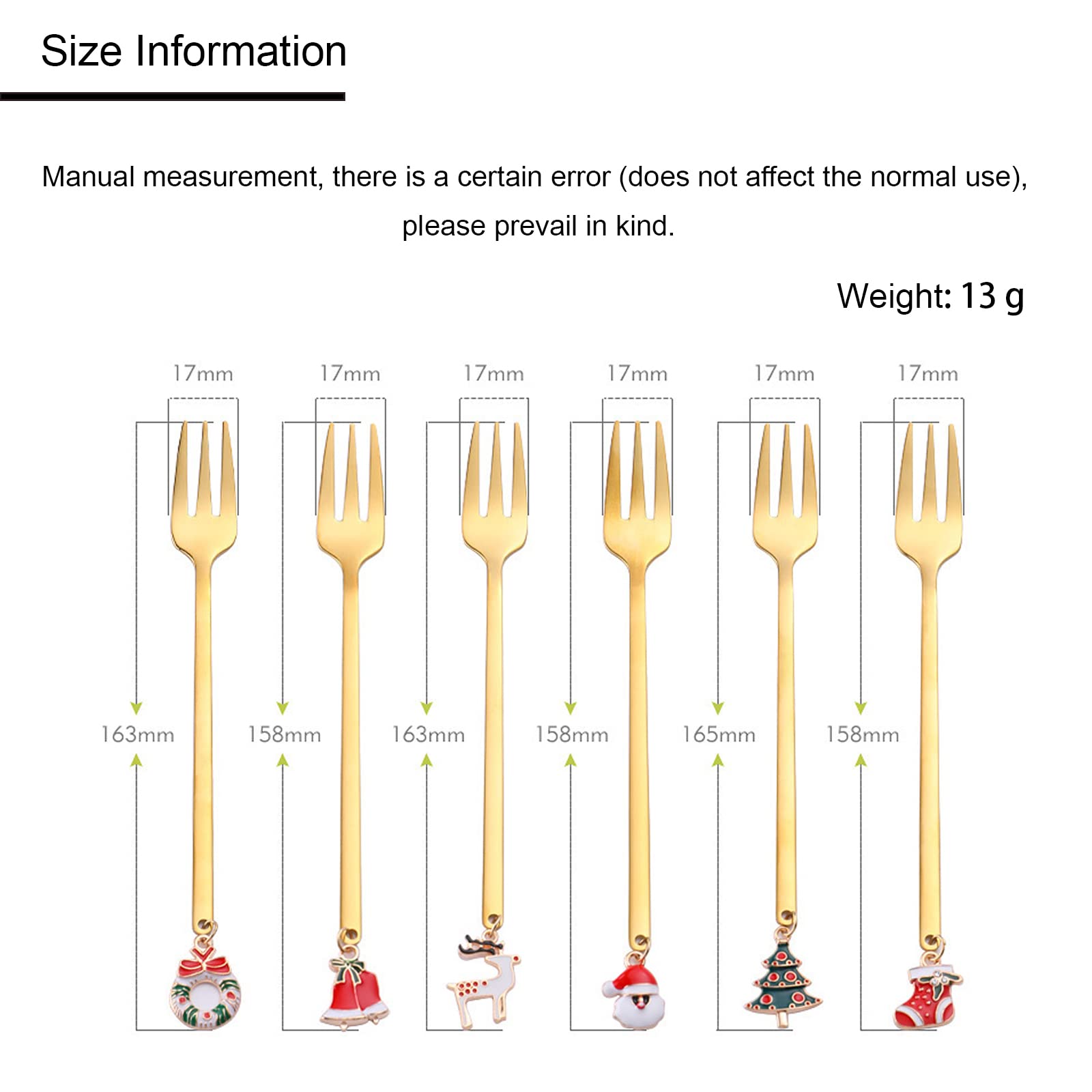 Amazon.co.jp: 6 PCSクリスマスフォークステンレス鋼のフルーツ