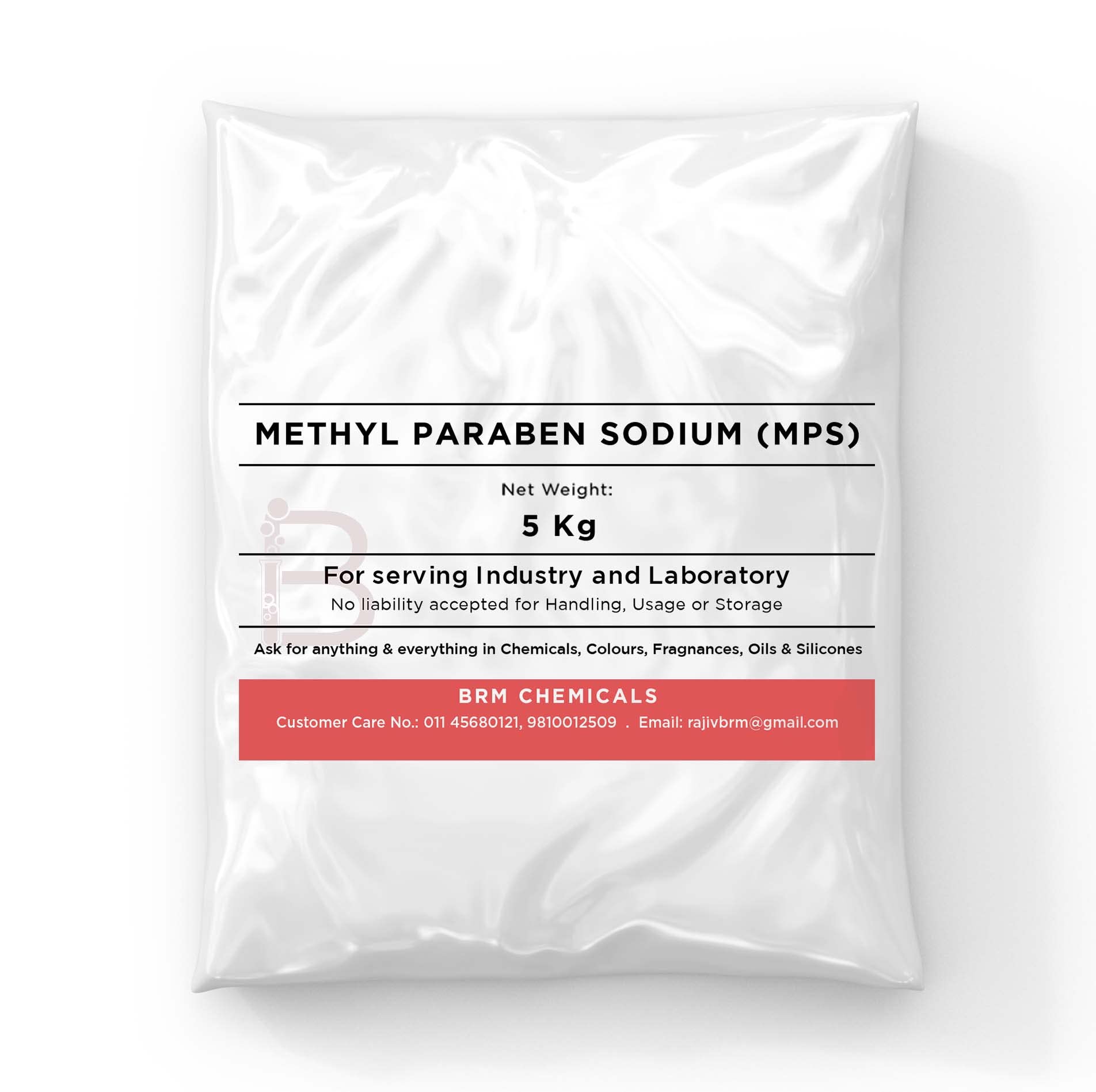 BRM Chemicals Methyl Paraben Sodium MPS - 5 KG For Soap Making, Shampoo, Cosmetics, Serum Making, Beauty Formulations, Moisturizer, Lotion Making & DIY Personal Care For Face, Hair, Skin & Body
