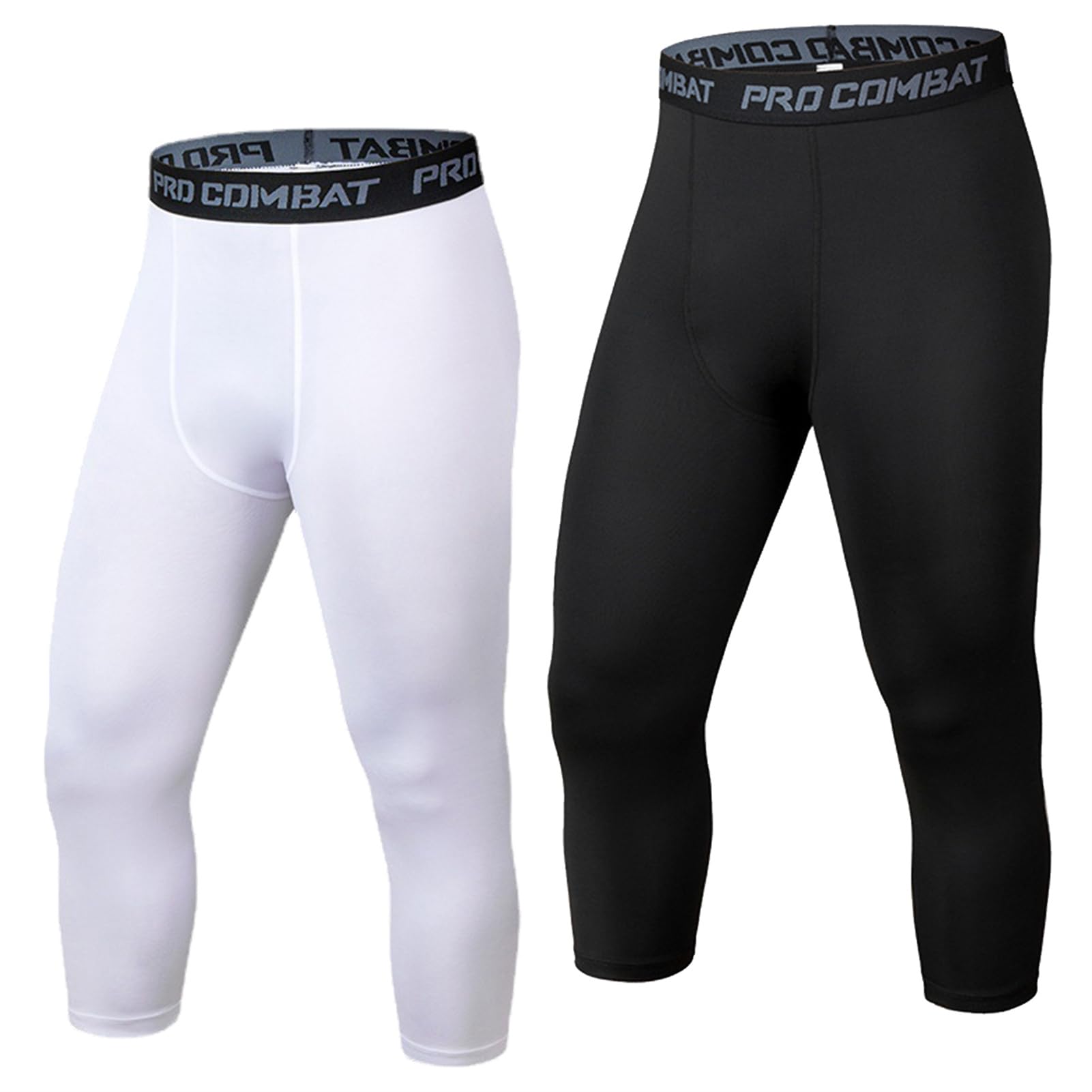 HULG Leggins Uomo 3/4,Leggings, Pantaloni e Collant da Corsa da Uomo,Pantaloni Palestra Uomo, Adatti per la Corsa, Il Jogging e Il Fitness