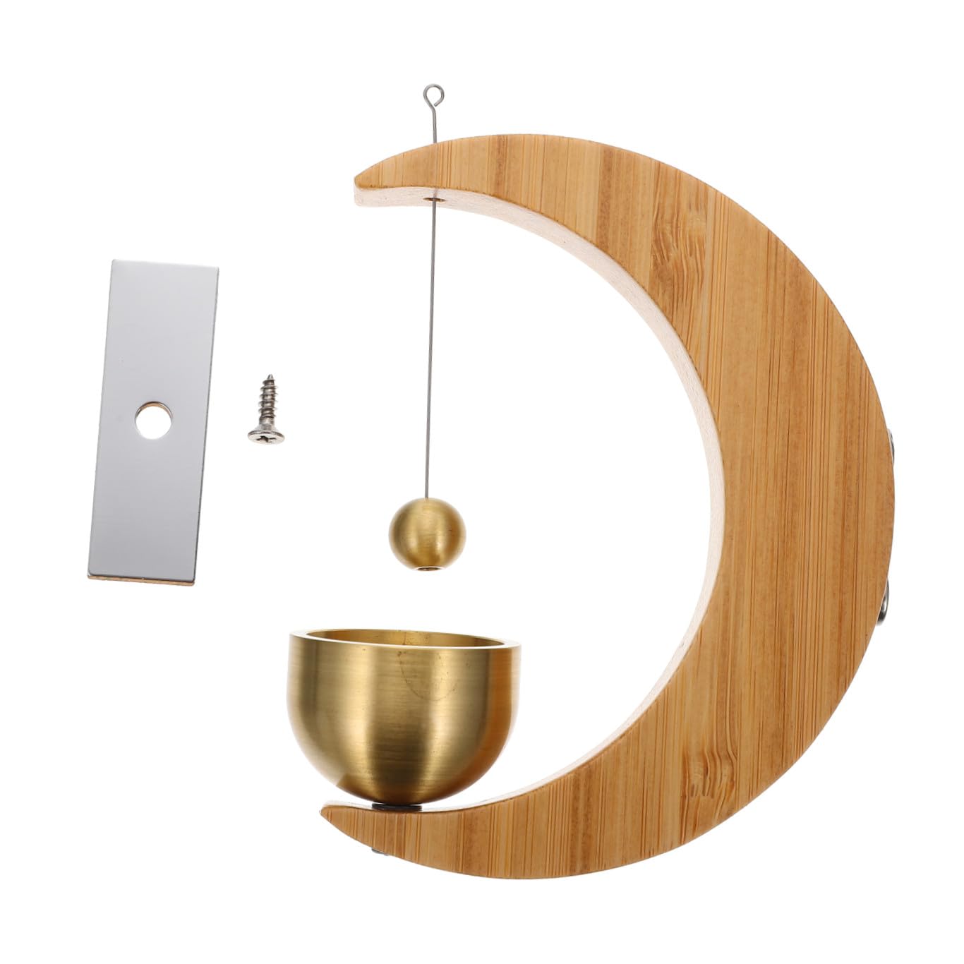 Carillon lunaire magnétique rétro en bambou doré lot de 2 TOYANDONA