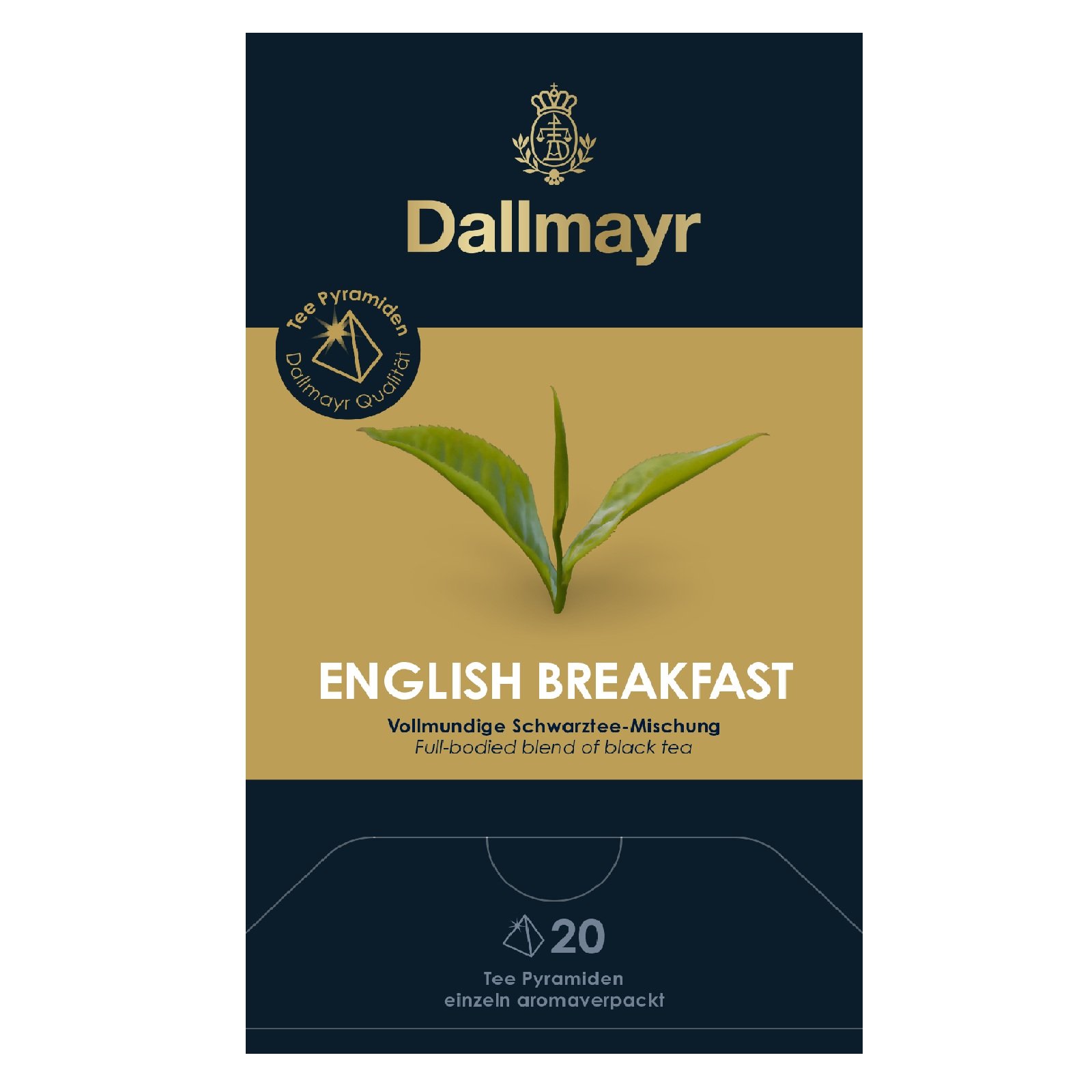 4 x Dallmayr English Breakfast 20 Tee Pyramiden x 2,5g