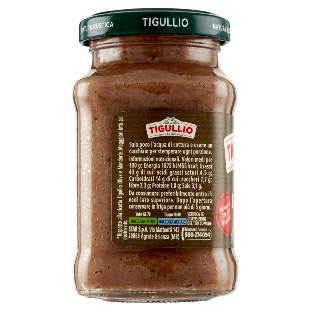 Tigullio Pasta Saucen Set 10 x 190 g Oliven Kapern Pesto alla Genovese ohne Knoblauch cremig Ricotta Pistazie Peperoni Nüsse Ricotta Trüffel Cacio e Pepe Mix + Italian Gourmet polpa