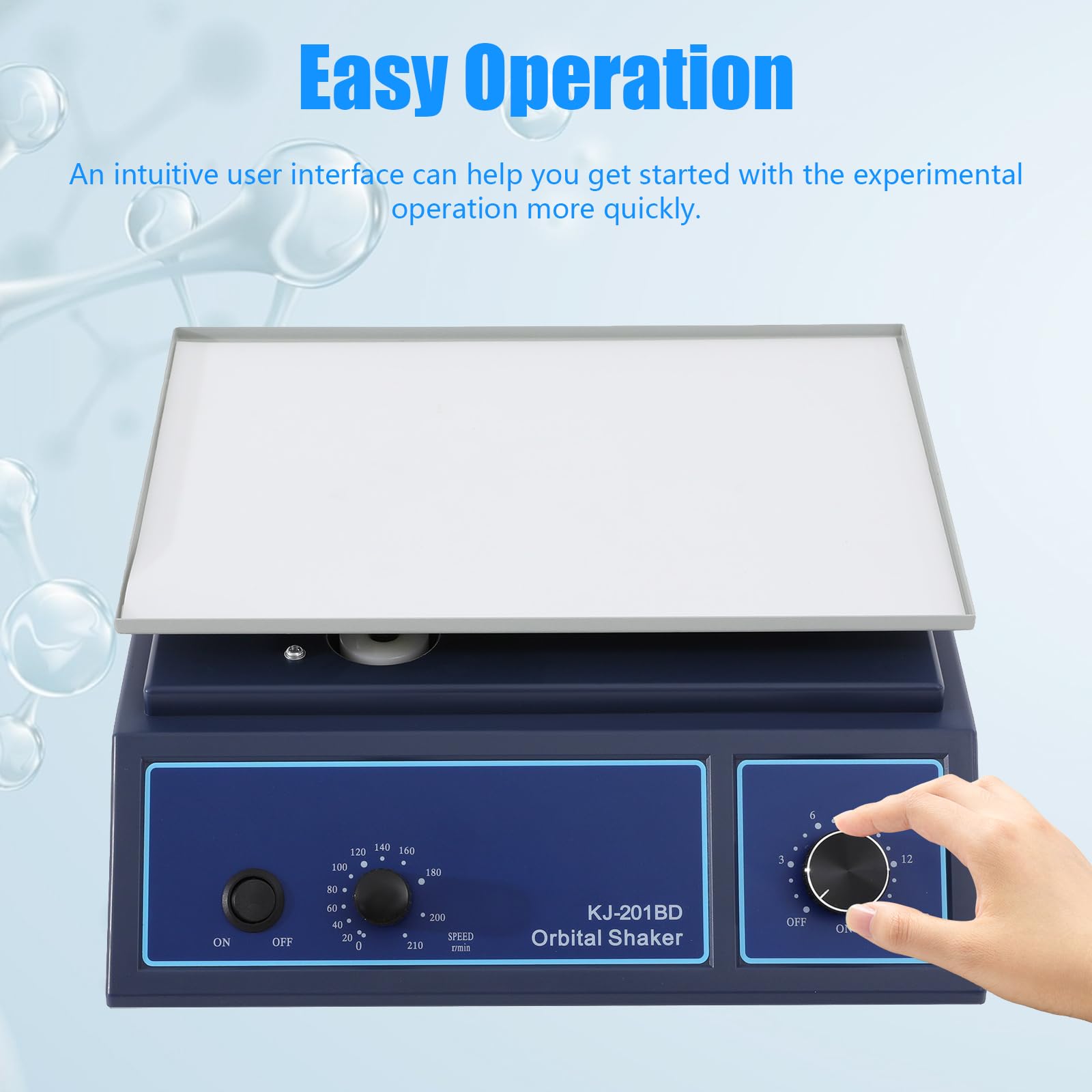 Mieszadło orbitalne, regulowany oscylator laboratoryjny, z regulowanymi nóżkami i długim kablem zasilającym, poziome mieszadło obrotowe 110 V do różnych kształtów i rozmiarów pojemników